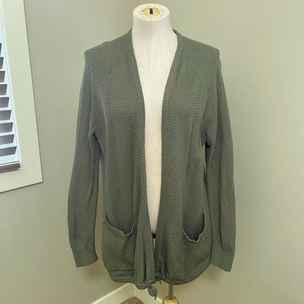 MADEWELL Green Cardigan with Pockets